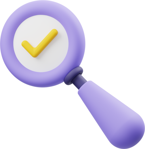 Magnifying Glass 3D Render Illustration - Approval